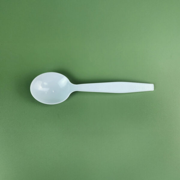 แพ็คช้อนซุปพลาสติก สีขาว | ห่อพลาสติก (ลังละ 1,000 คู่) - Image 3