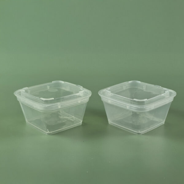 ถ้วยน้ำจิ้มฝาติดทรงเหลี่ยม 1oz. ถ้วยน้ำจิ้มพลาสติก (ลังละ 1,000ใบ) - Image 4
