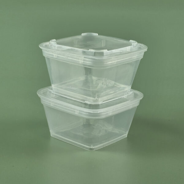 ถ้วยน้ำจิ้มฝาติดทรงเหลี่ยม 1oz. ถ้วยน้ำจิ้มพลาสติก (ลังละ 1,000ใบ) - Image 5