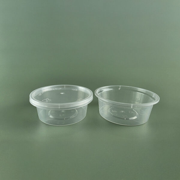 ถ้วยน้ำจิ้มฝาแยก 2oz. ถ้วยน้ำจิ้มพลาสติก (ลังละ 1,000ใบ) - Image 2