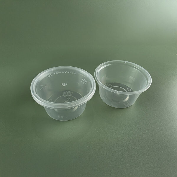 ถ้วยน้ำจิ้มฝาแยก 4oz. ถ้วยน้ำจิ้มพลาสติก (ลังละ 1,000ใบ) - Image 3