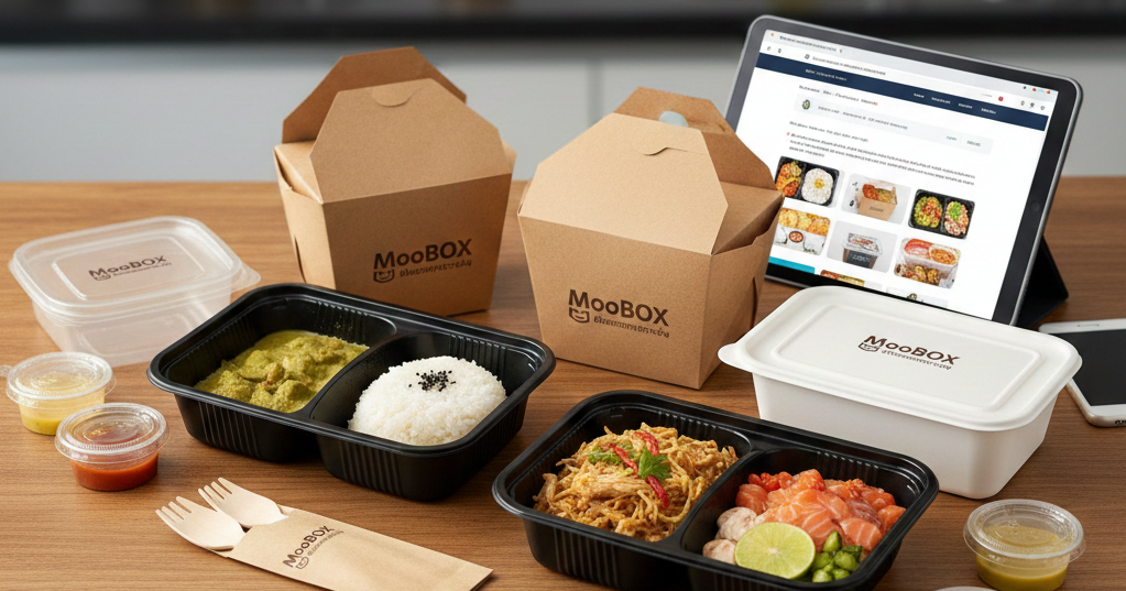 กล่องอาหารราคาส่งยกลังจาก MooBOX สั่งขั้นต่ำ 1 ลัง ส่งทั่วไทย
